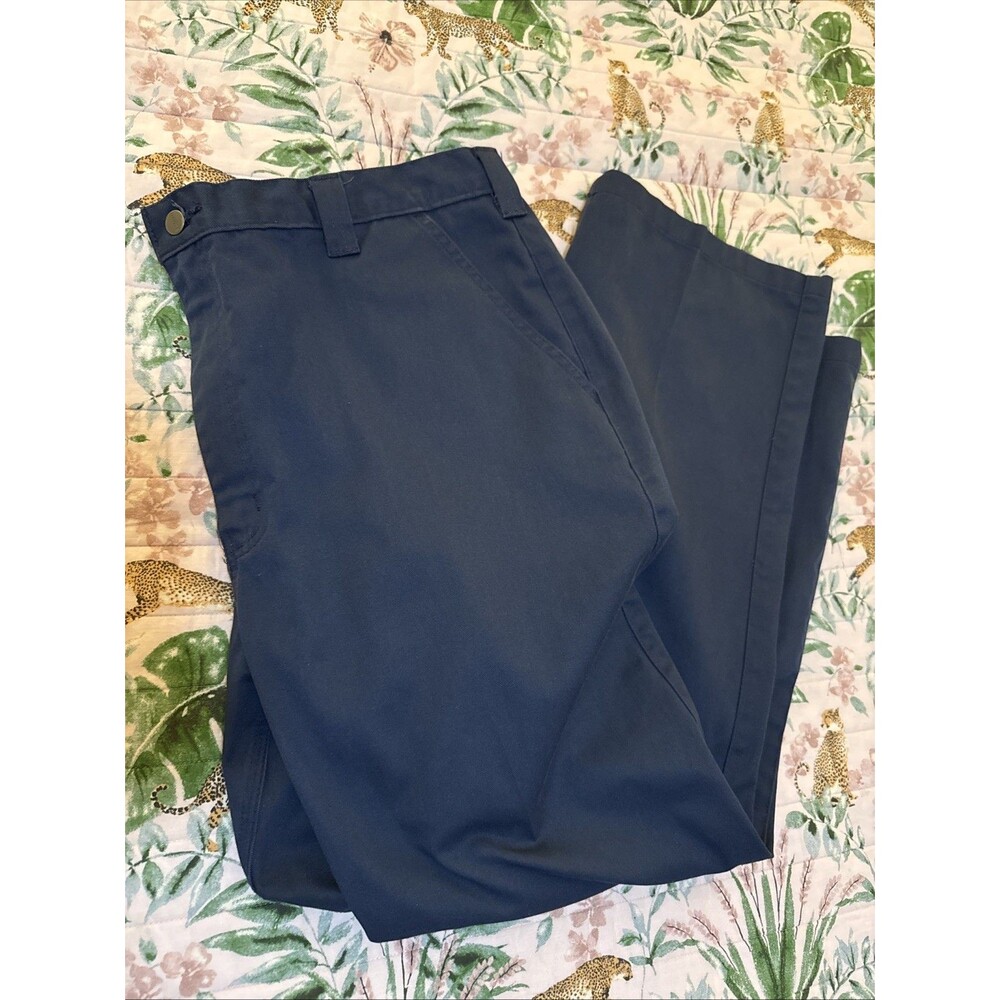 Carhartt B290 Navy Blue Loose Fit Canvas Utility Work Pants Navy 42x32